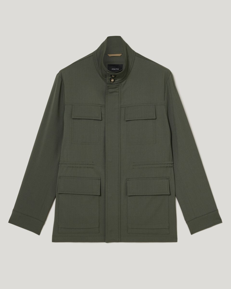 Regular Modern Lightweight Utility Jacket, Khaki, hi-res